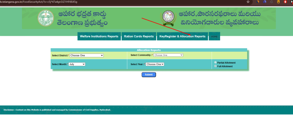 Allocation Reports
